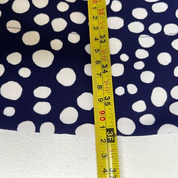 NWT Vince Camuto Navy White Polka Dot Bell Tulip Sleeve Shift Dress Women 10 - Picture 11 of 13
